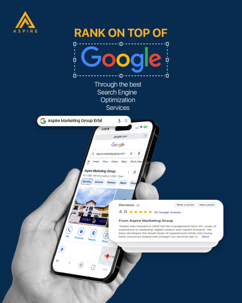 Aspire is Best Marketing Company in Iraq Per Google